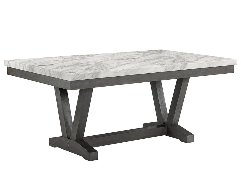 Vance - Faux Marble Dining Table - White