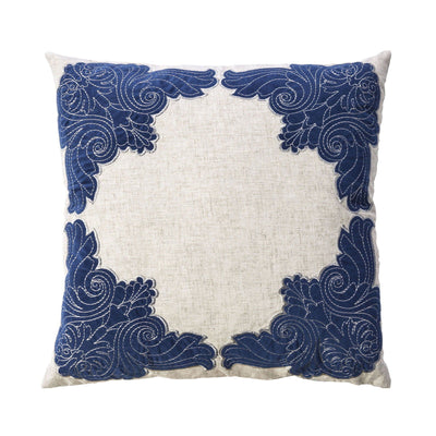 Beth - Pillow (Set of 2) - Beige / Indigo - Grand Furniture GA