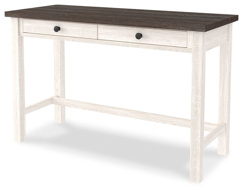 Dorrinson - White / Black / Gray - Home Office Desk - 2-drawer.