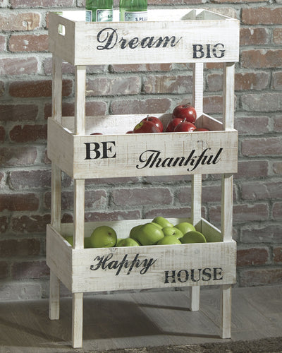 Yulton - Antique White - Storage Shelf.