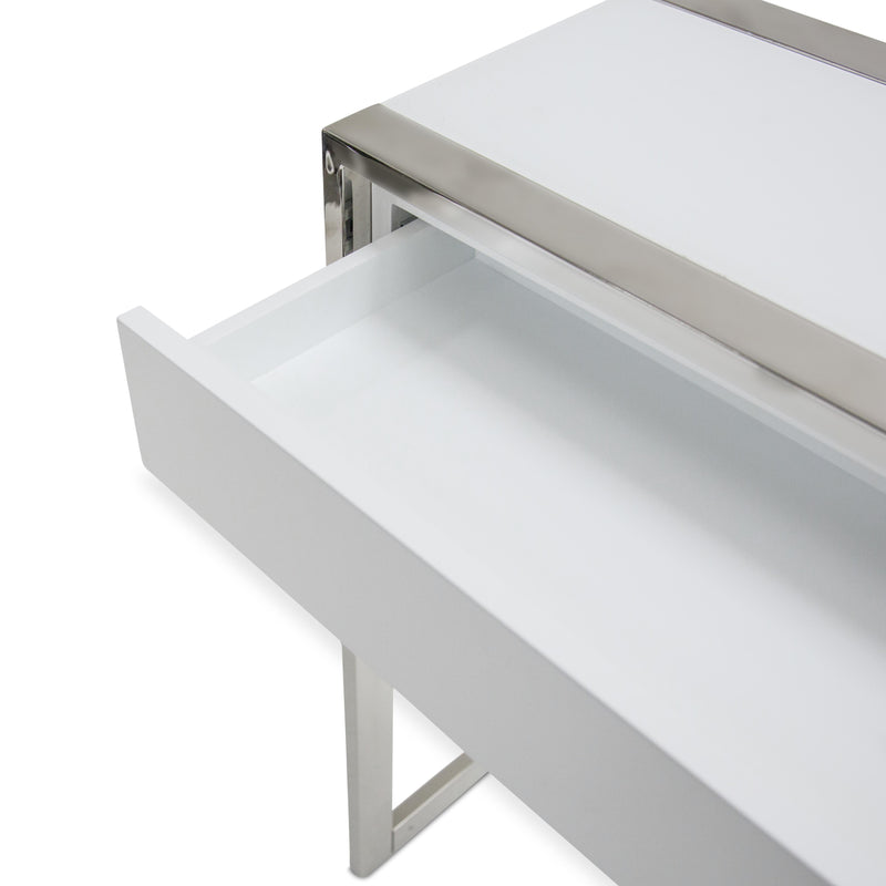 State St. - Console Table - Glossy White.