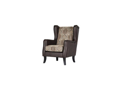 Elmbrook - Upholstered Wingback Accent Club Chair - Brown