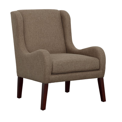 Accent Chair - Warm Latte & Chestnut Brown.