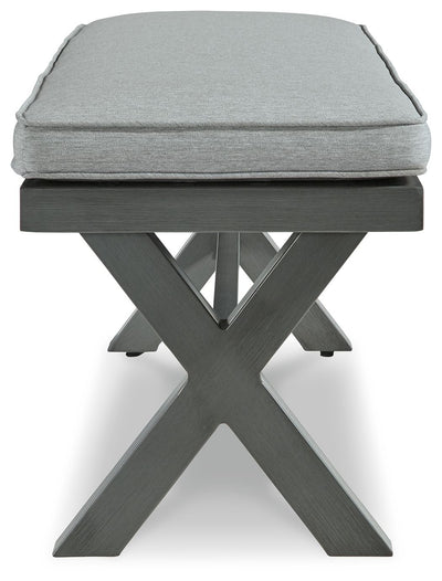 Elite Park - Gray - Bench With Cushion.