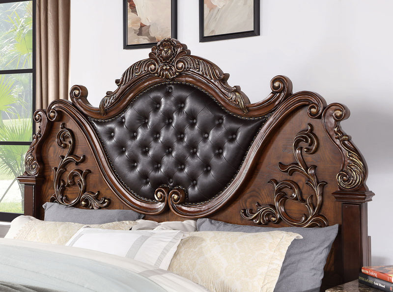 Esparanza - California King Bed - Brown Cherry