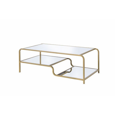 Astrid - Coffee Table - Gold & Mirror - Grand Furniture GA