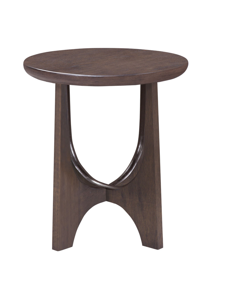 Dunnigan - Oak End Table - Dark Brown