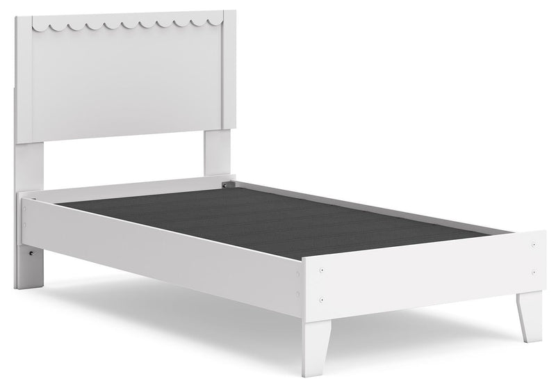 Hallityn - White - Twin Panel Platform Bed