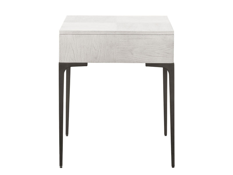 Soliloquy - Dahlia Drawer End Table - White.