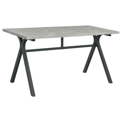 Tatum - Rectangular Writing Desk - Cement and Gunmetal.