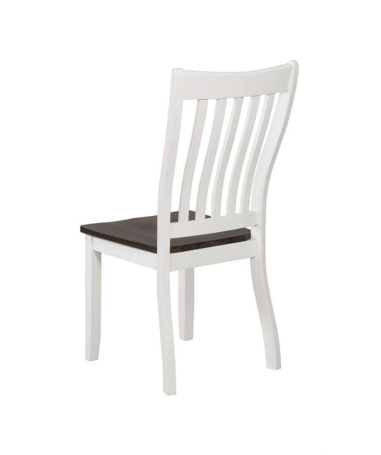 Kingman - Slat Back Dining Chairs (Set of 2) - Espresso And White