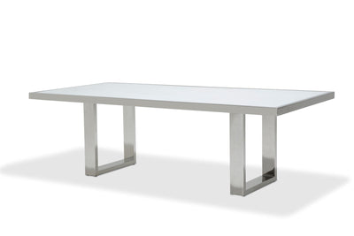 State St. - Rectangular Dining Table - Glossy White.