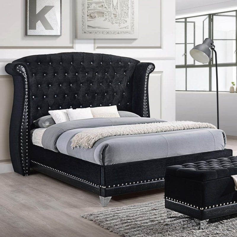 Barzini - Wingback Tufted Bed - Upholstered Beds - Grand Furniture GA