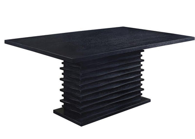 Stanton - Rectangle Pedestal Dining Table - Black.