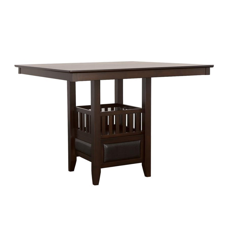 Jaden - Square Counter Height Table With Storage - Espresso