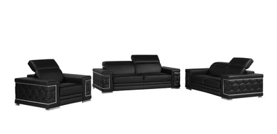 296 - Genuine Leather Living Room Set