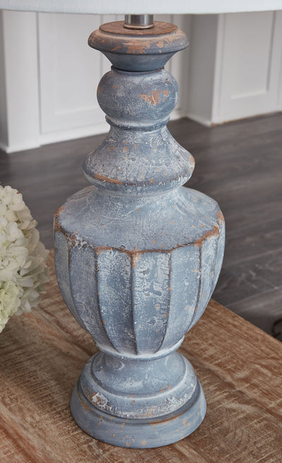 Cylerick - Antique Blue - Terracotta Table Lamp.