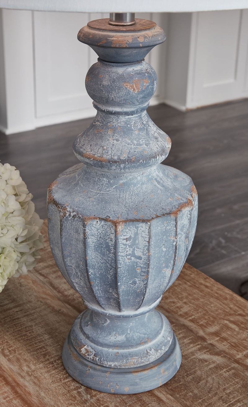 Cylerick - Antique Blue - Terracotta Table Lamp.
