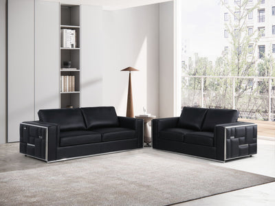 1130 - Top Grain Italian Leather Living Room Set.