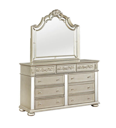 Heidi - 9-Drawer Dresser - Metallic Platinum.