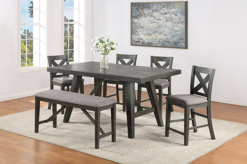 Rufus - Counter Height Table - Gray - Grand Furniture GA