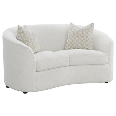 Rainn - Upholstered Tight Back Loveseat - Latte - Grand Furniture GA