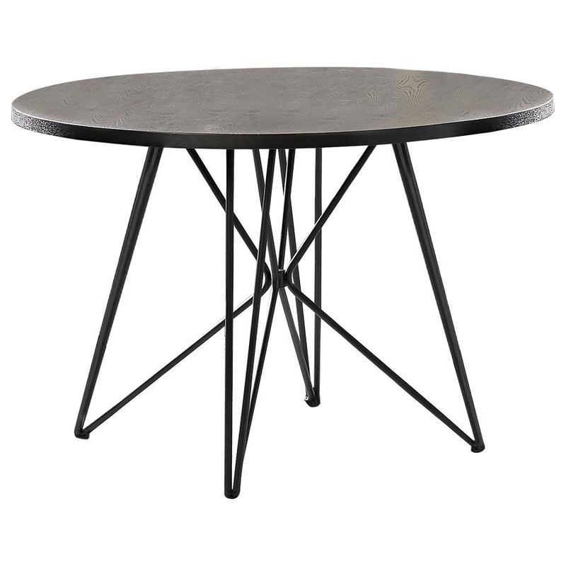 Rennes - Round Table - Black and Gunmetal.