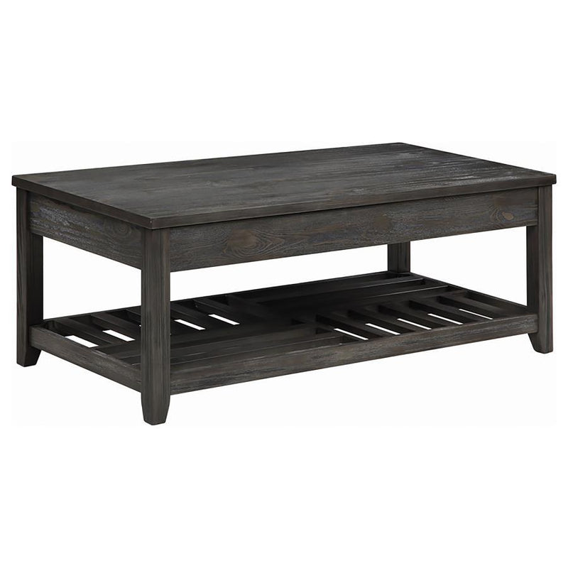 Cliffview - Lift Top Coffee Table With Storage - Cavities Grey.