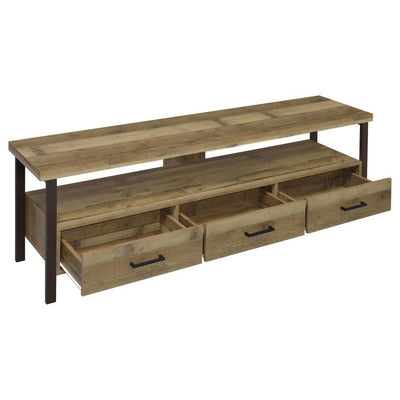 Ruston - 3-drawer Weathered Pine TV Console.