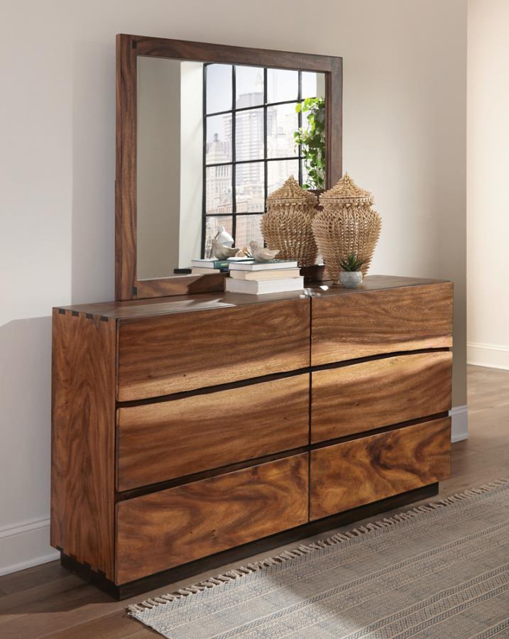 Winslow - 6-Drawer Dresser - Smokey Walnut and Coffee Bean.