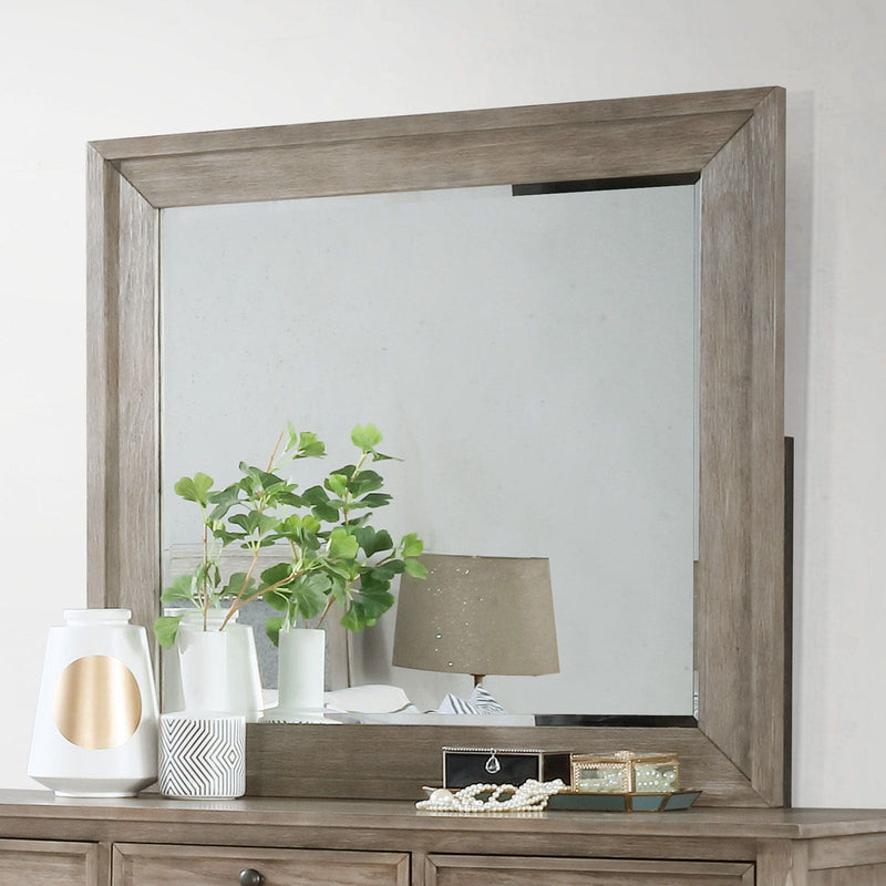 Anneke - Mirror - Wire - Brushed Warm Gray - Grand Furniture GA