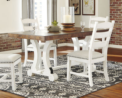 Valebeck - White / Brown - Rectangular Dining Room Table.