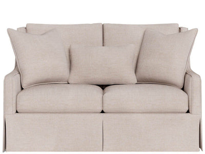 Hudson Skirted Loveseat - Special Order - Beige.