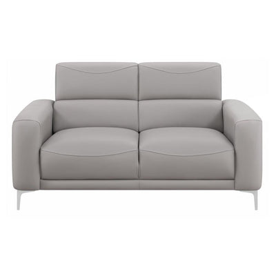 Glenmark - Track Arm Upholstered Loveseat - Taupe.