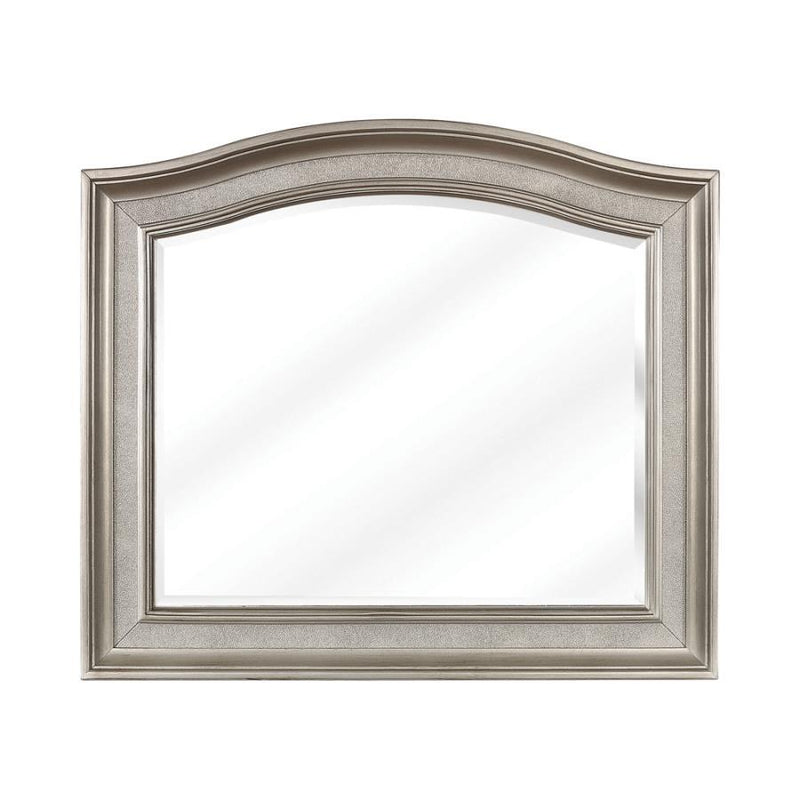 Bling Game - Arched Dresser Mirror - Metallic Platinum.