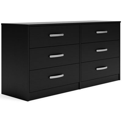 Finch - Black - Six Drawer Dresser - 29'' Height.