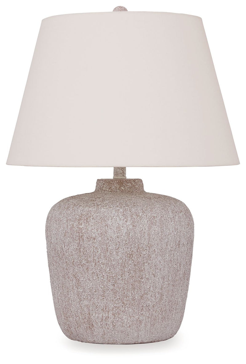 Danry - Distressed Cream - Metal Table Lamp.