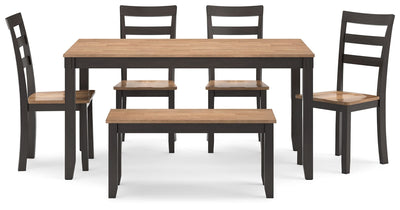 Gesthaven - Natural / Brown - Dining Room Table Set (Set of 6)