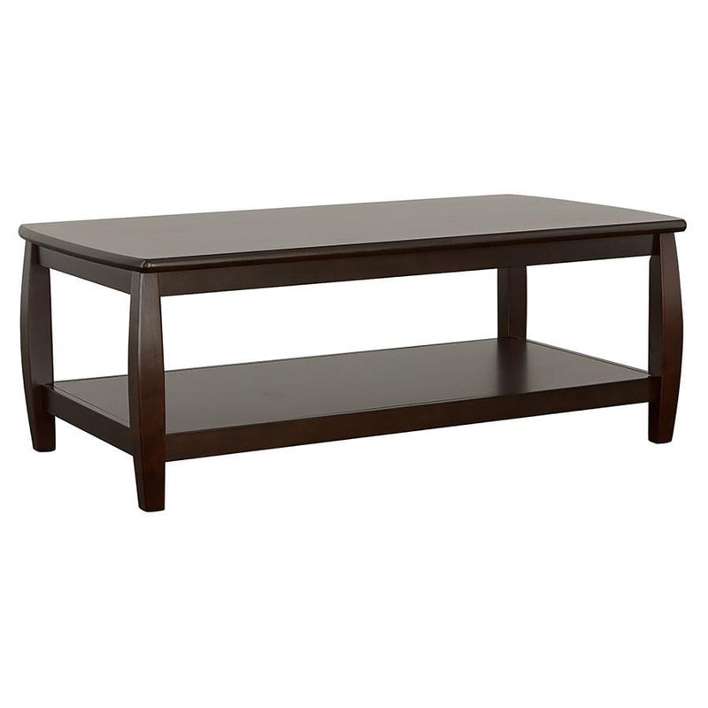 Dixon - Rectangular Coffee Table With Lower Shelf - Espresso.