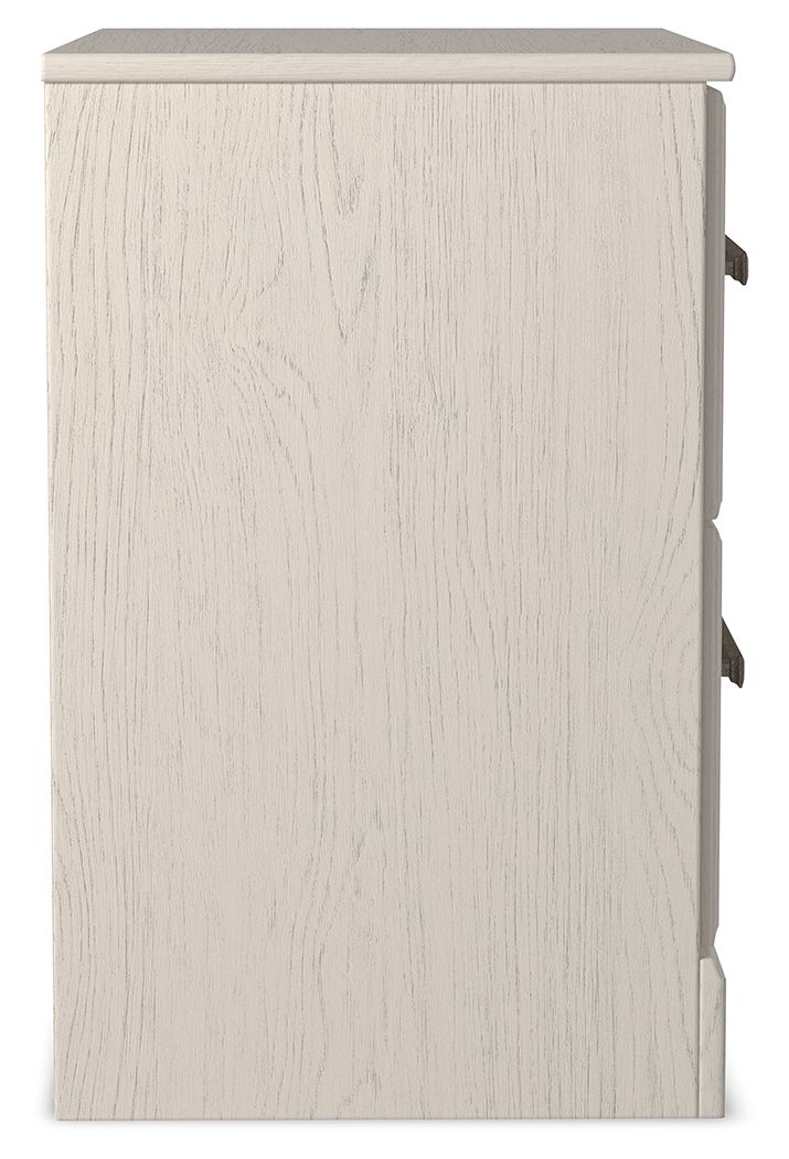 Stelsie - White - Two Drawer Night Stand.