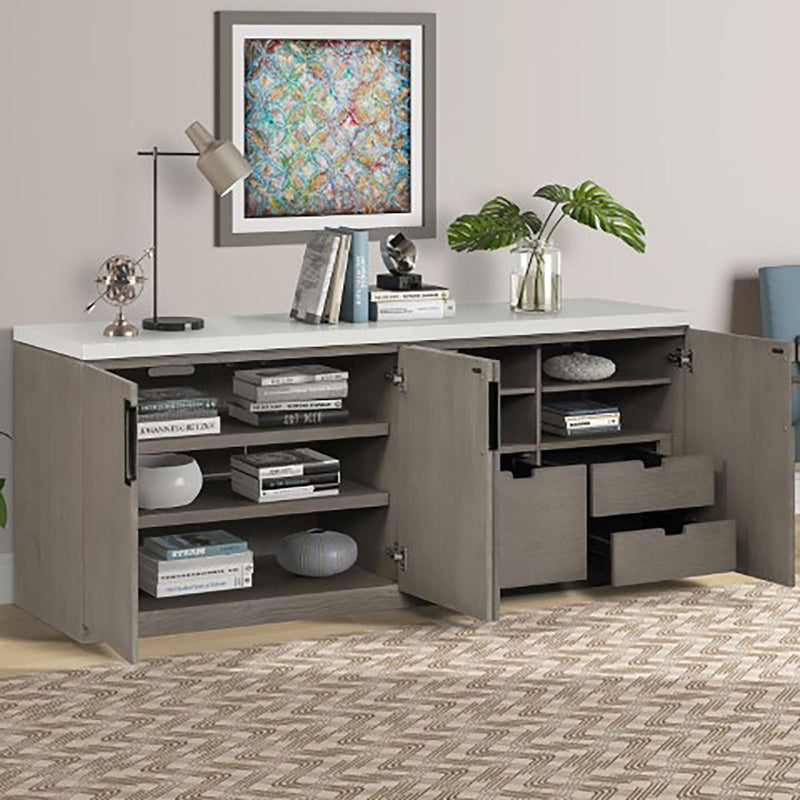 Pure Modern - Credenza with Quartz Top - Moonstone