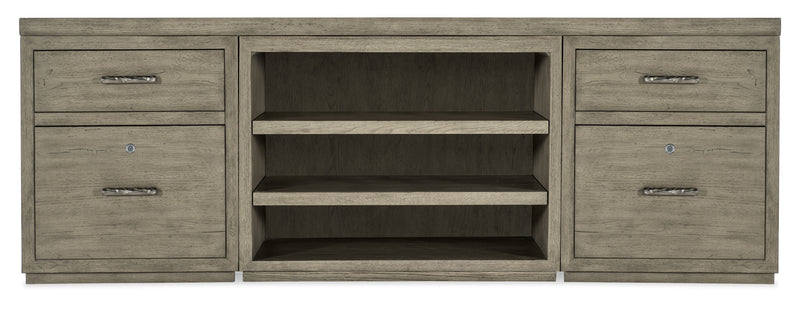 Linville Falls - Credenza - 84" Top - 2 Small Files And Open