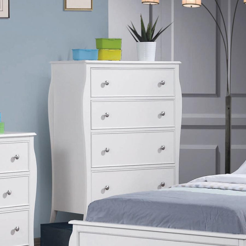 Dominique - 4-Drawer Chest - White.