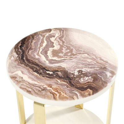 Ariana - Chairside Table - Gold