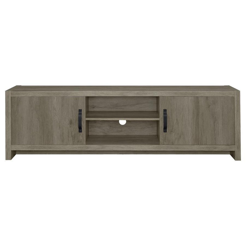 Burke - 2-Door TV Console - Grey Driftwood.