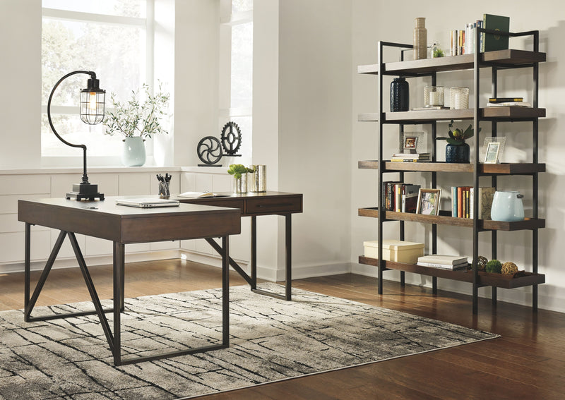 Starmore - Brown - 3 Pc. - L Shaped Desk, Bookcase.