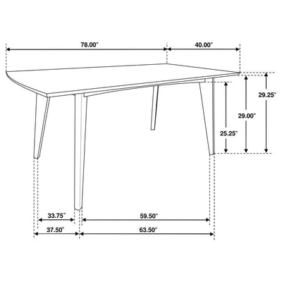 Malone - Rectangular Dining Table - Dark Walnut