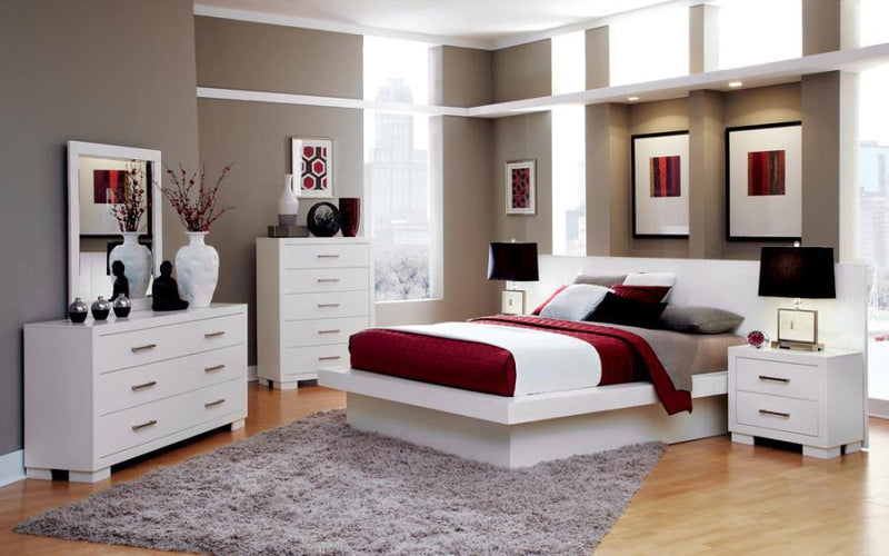 Jessica - Platform Bed with Rail Seating