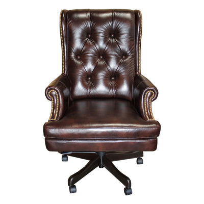 Dc#112-Ha - Desk Chair - Havana w/ Brown Base