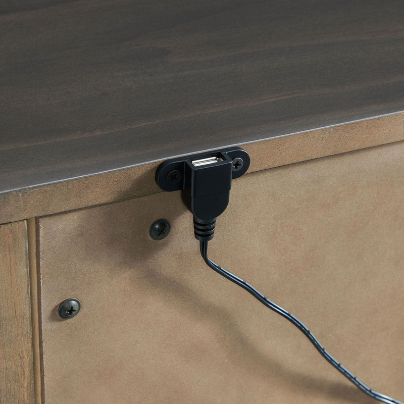 Alaina - Nightstand With USB Plug - Walnut - Grand Furniture GA